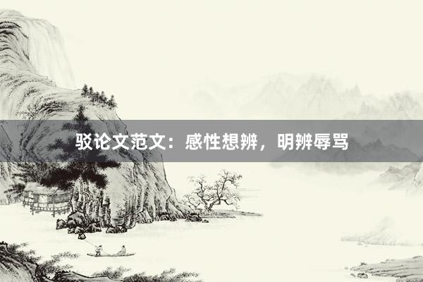 驳论文范文：感性想辨，明辨辱骂